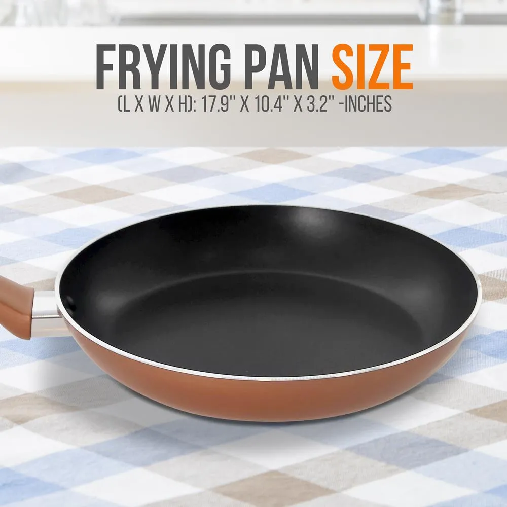 Nutrichef poêle 25 cm antiadhésive noire sans PFOA