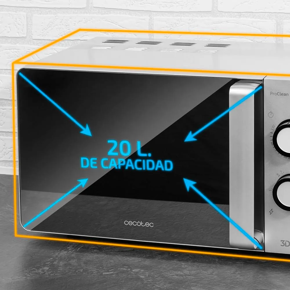 Cecotec ProClean 3060 micro-ondes 20L miroir argenté
