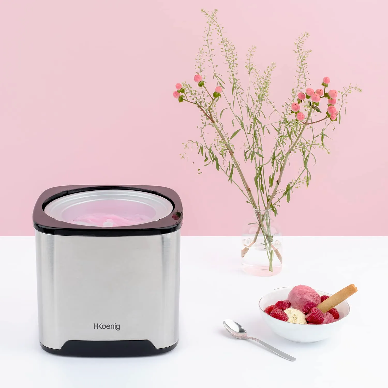 H.Koenig SRB80 sorbetière inox 2 L 30-40 min