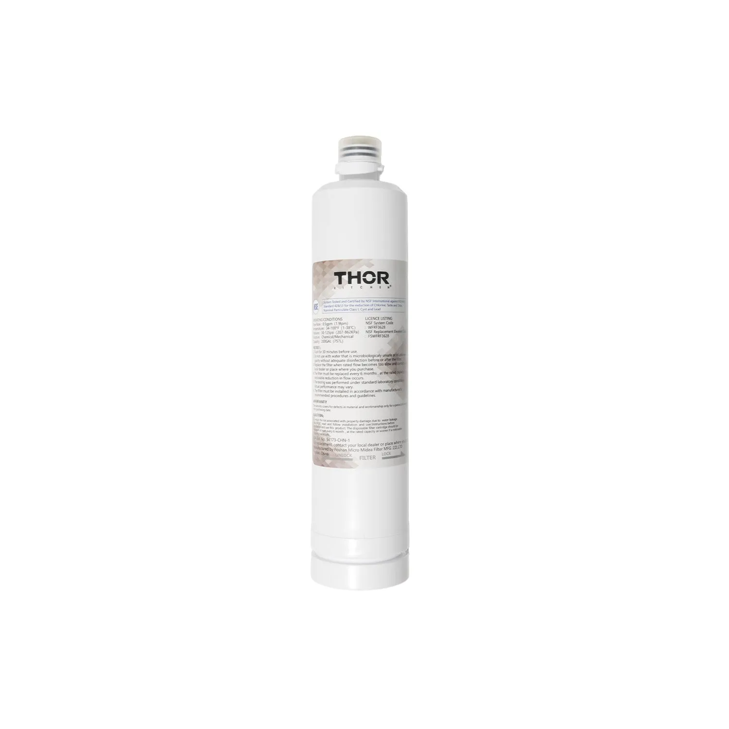 Thor TRF3628FFD filtre à eau réfrigérateur 200 gallons