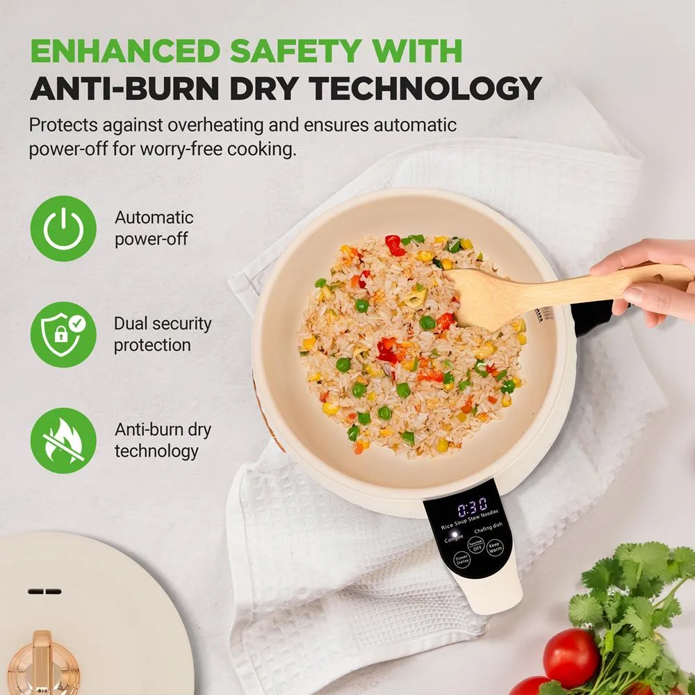 Nutrichef NC12BWHITE Cuiseur Riz Électrique 1,6L Blanc