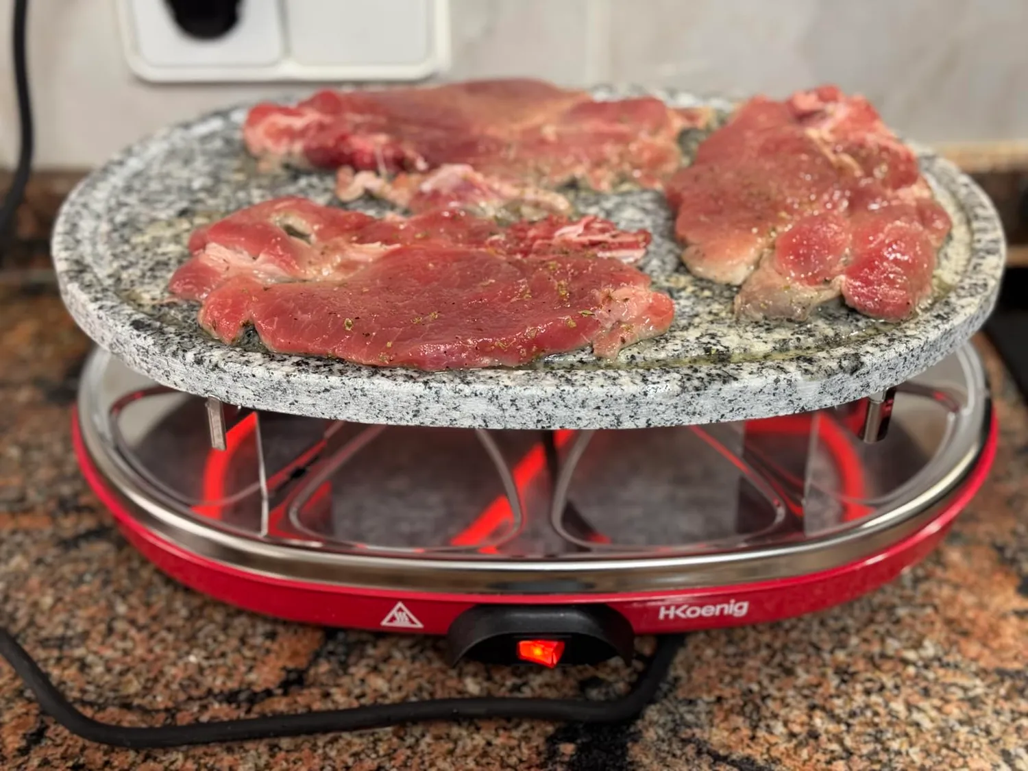H.Koenig RP412 appareil à raclette 8 personnes pierre
