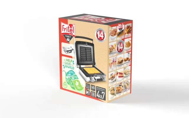 Fritel WaffleTastic CW 3637 gaufrier belge 4x7