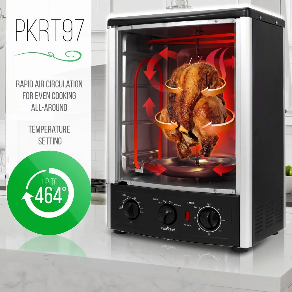 Nutrichef Four Rôtissoire Verticale 1500W 2 Grilles