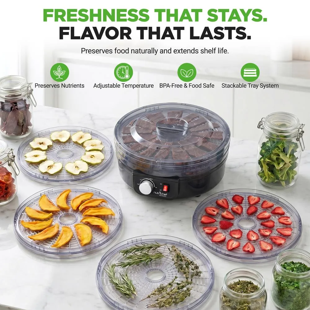 Nutrichef déshydrateur alimentaire électrique 5 plateaux noir