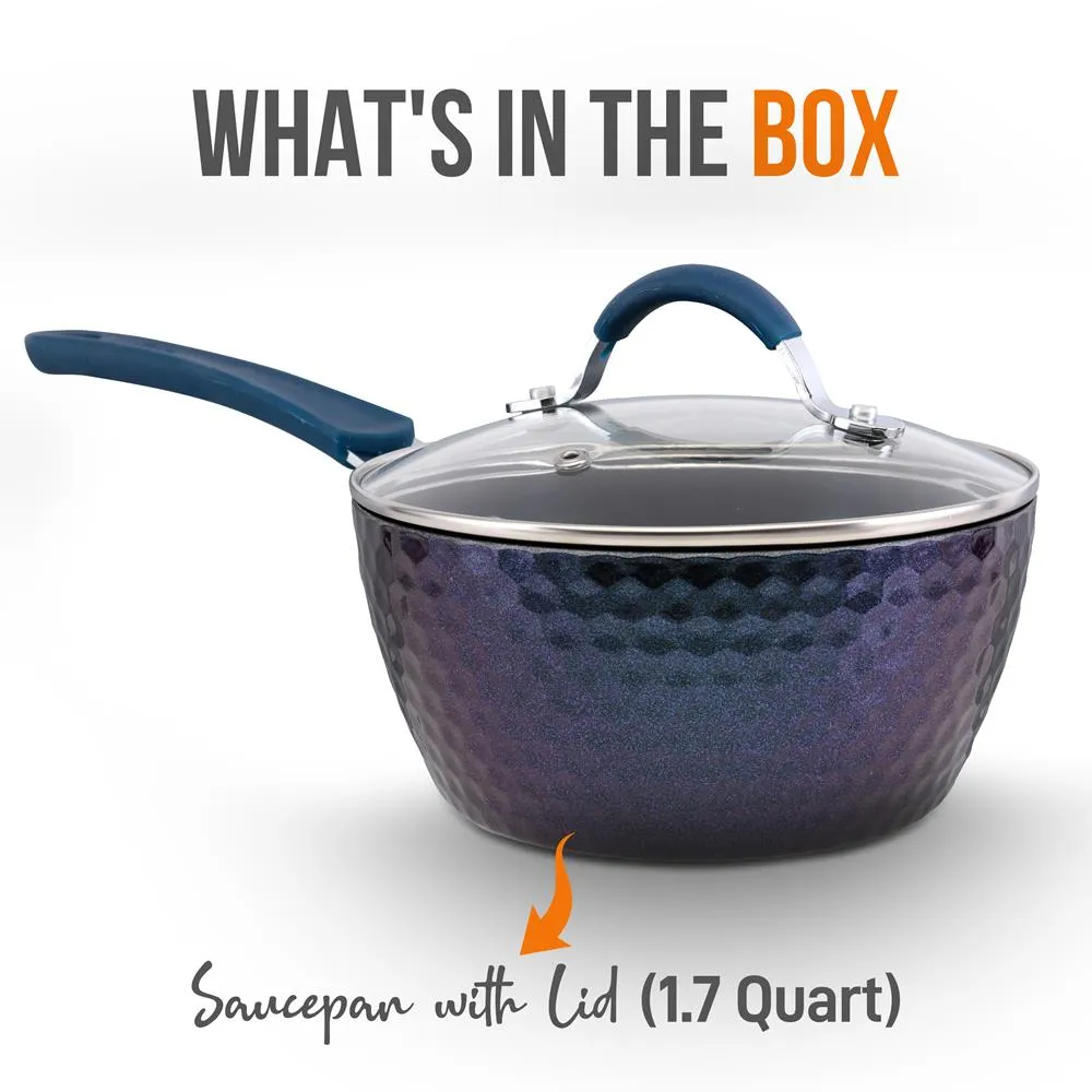 Nutrichef casserole antiadhésive 1,7 QT avec couvercle induction