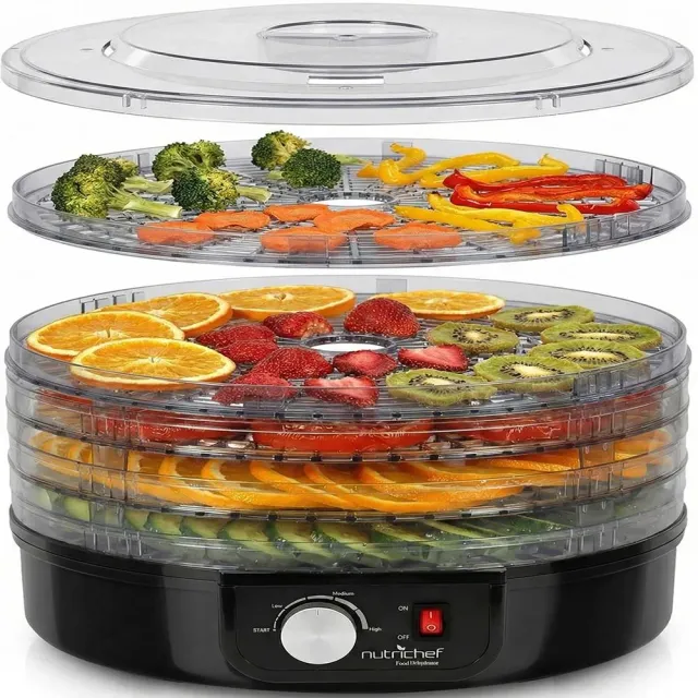 Nutrichef déshydrateur alimentaire électrique 5 plateaux noir
