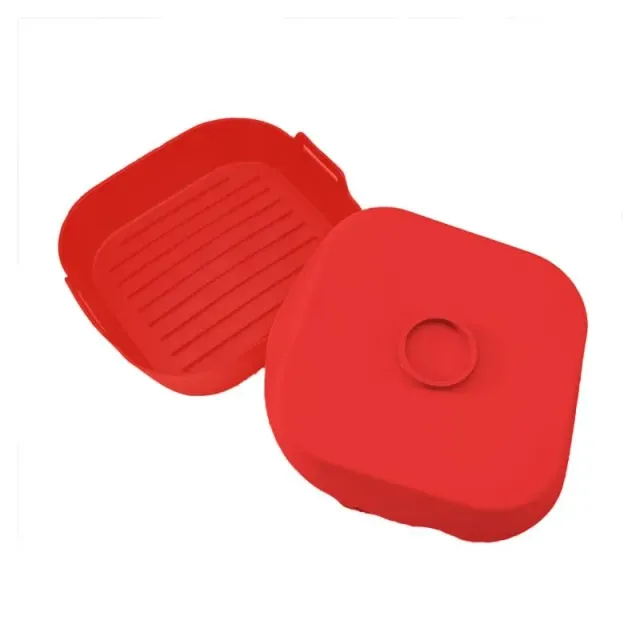 KITCHENCOOK Silipot Square panier silicone air fryer lot 2 rouge