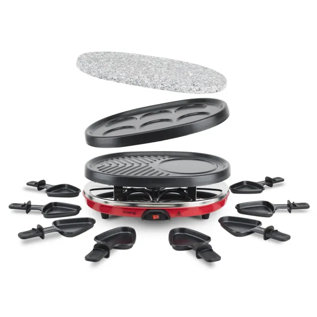 H.Koenig RP412 appareil à raclette 8 personnes pierre