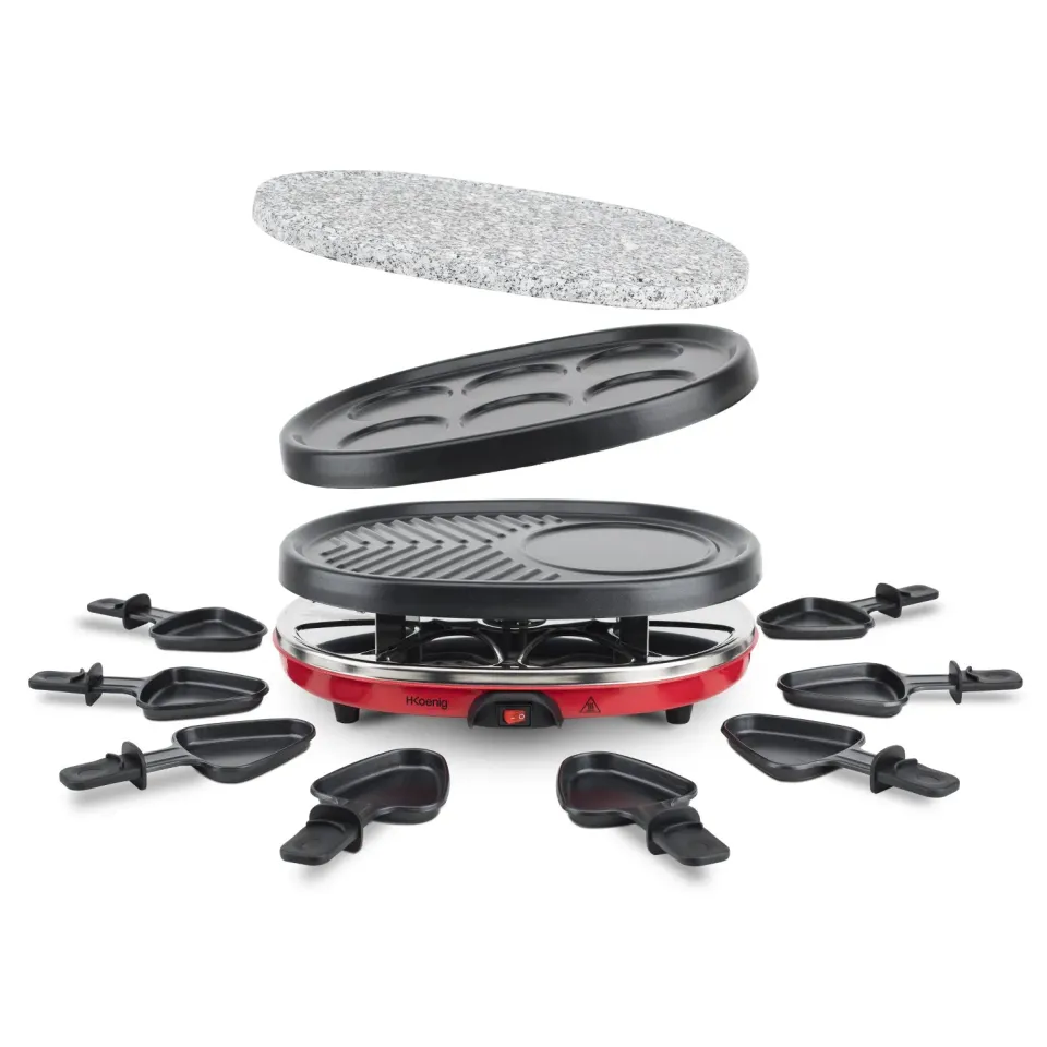 H.Koenig RP412 appareil à raclette 8 personnes pierre
