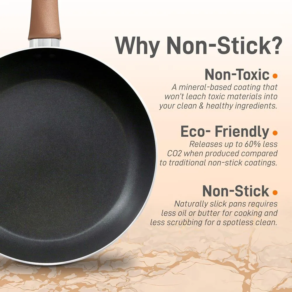 Nutrichef poêle 25 cm antiadhésive noire sans PFOA