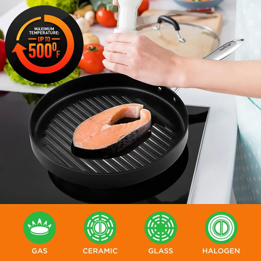 Nutrichef NCGPRD72 grill 30 cm antiadhésif 5 L