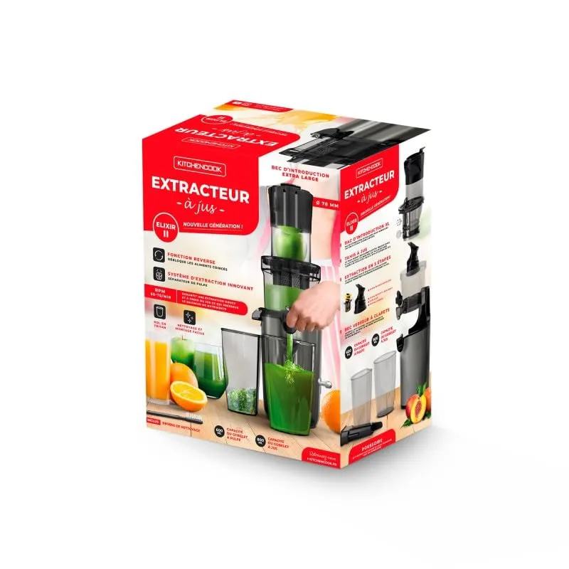 Kitchencook Elixir II extracteur de jus 160 W 3 accessoires