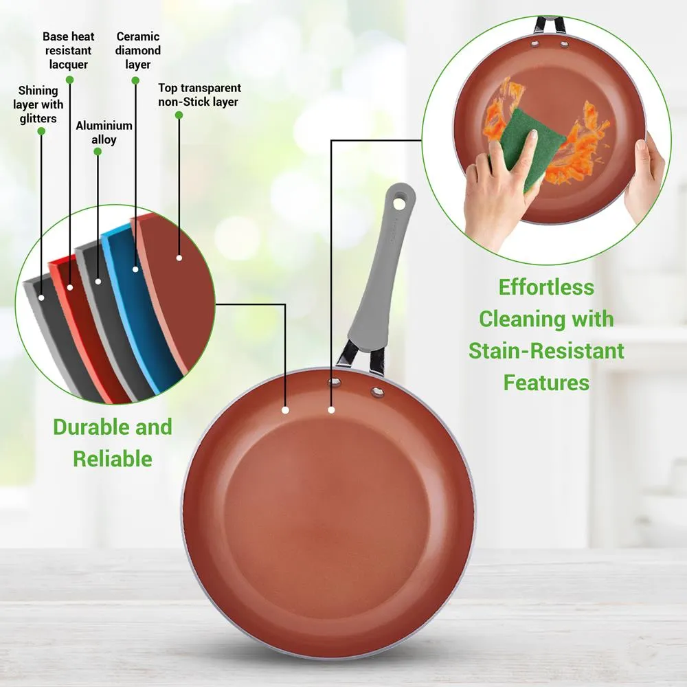 Nutrichef Diamond batterie cuisine céramique 11 pièces
