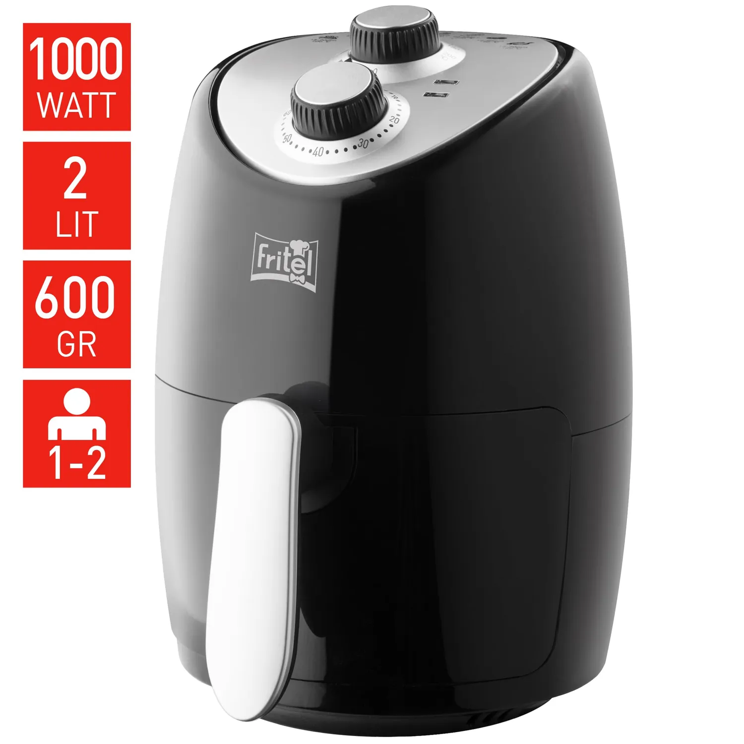 Fritel My SnackTastic 4202 friteuse air chaud 2 L noir